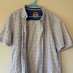 Joseph Abboud White and Blue Floral Shirt